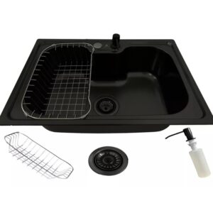 Cuba Gourmet Cozinha Aço Inox Com Acessórios 60x42cm Preta
