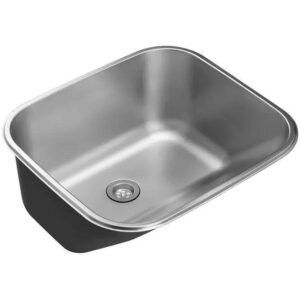 Tanque Inox 50x45 Cm Com Sifão Atikum Pingoo Cor Prata
