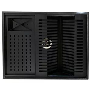 Calha Úmida Quadrada 50x40cm Inox Preto