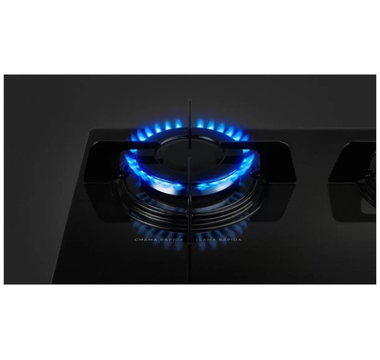 Cooktop 4 Bocas Electrolux a Gás GLP Preto (3)