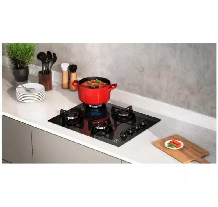Cooktop 4 Bocas Electrolux a Gás GLP Preto (4)