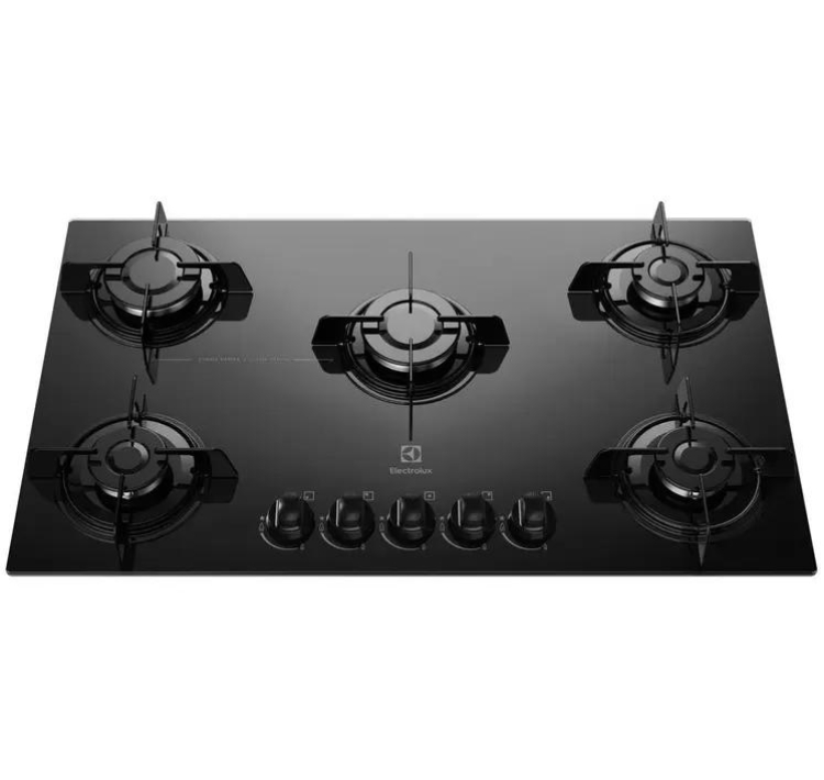 Cooktop 5 Bocas Electrolux a Gás GLP Preto