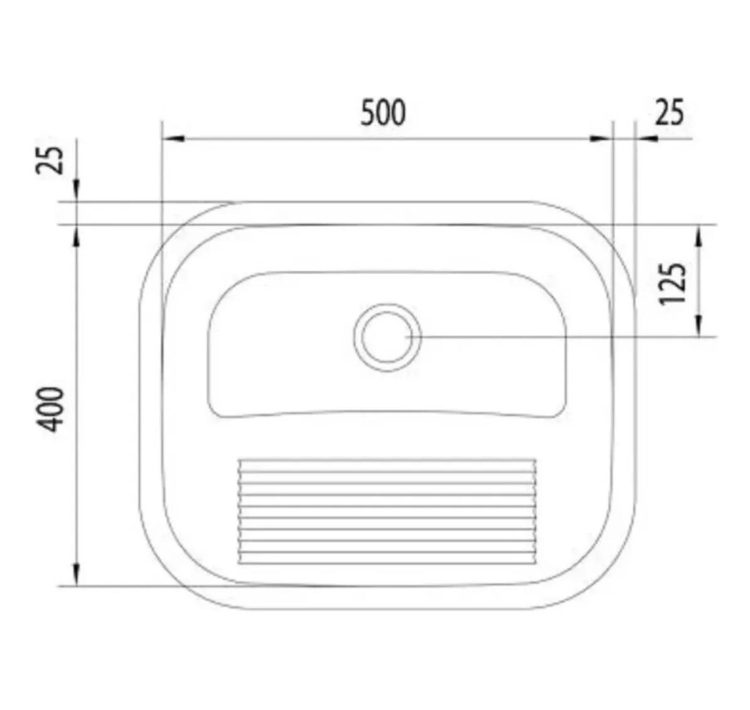 Tanque Grande Tramontina Inox Acetinado 50x40 +válvula+sif (4)