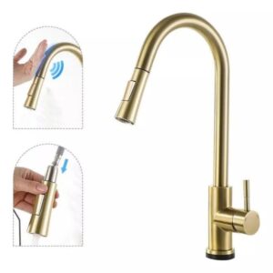 Torneira Para Cozinha Extensível Monocomando Inox C_ Sensor