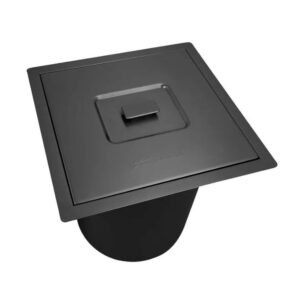Lixeira Pia Cozinha Embutir Inox Preta 5 Litros Tubrax Cor Preto