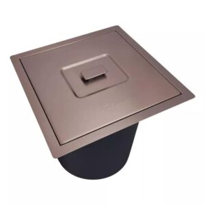 Lixeira Pia Cozinha Embutir Inox Rose 5 Litros Tubrax